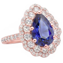 Natural Sapphire Ring 4ct - Rose Gold 14K