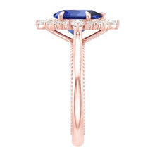 Natural Sapphire Ring 4ct - Rose Gold 14K