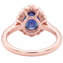 Natural Sapphire Ring 4ct - Rose Gold 14K