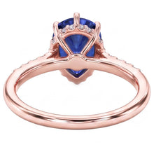 Natural Sapphire Ring 4ct - Rose Gold 14K