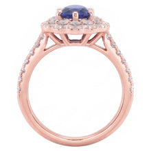 Natural Sapphire Ring 4ct - Rose Gold 14K