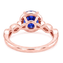 Natural Sapphire Ring 4ct - Rose Gold 14K