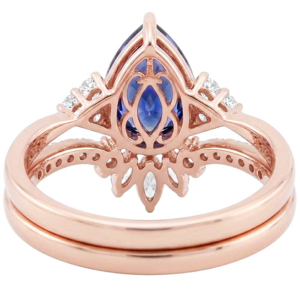 Natural Sapphire Ring 4ct - Rose Gold 14K