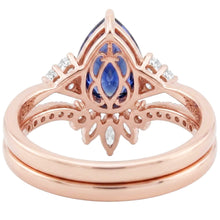Natural Sapphire Ring 4ct - Rose Gold 14K