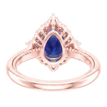 Natural Sapphire Ring 4ct - Rose Gold 14K