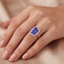 Natural Sapphire Ring 4ct - Rose Gold 14K