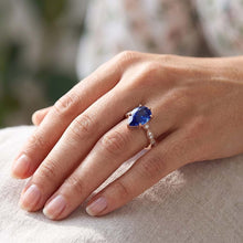Natural Sapphire Ring 4ct - Rose Gold 14K