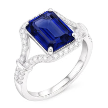 Natural Sapphire Ring 4ct - White Gold 14K