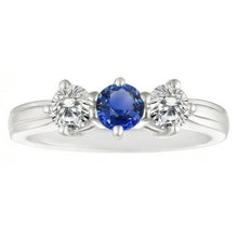 Natural Sapphire Ring 4ct - White Gold 14K
