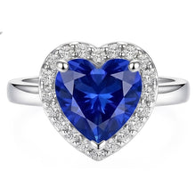Natural Sapphire Ring 4ct - White Gold 14K