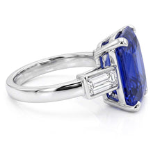 Natural Sapphire Ring 4ct - White Gold 14K