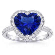 Natural Sapphire Ring 4ct - White Gold 14K