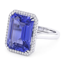 Natural Sapphire Ring 4ct - White Gold 14K