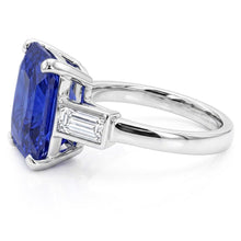 Natural Sapphire Ring 4ct - White Gold 14K