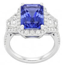 Natural Sapphire Ring 4ct - White Gold 14K