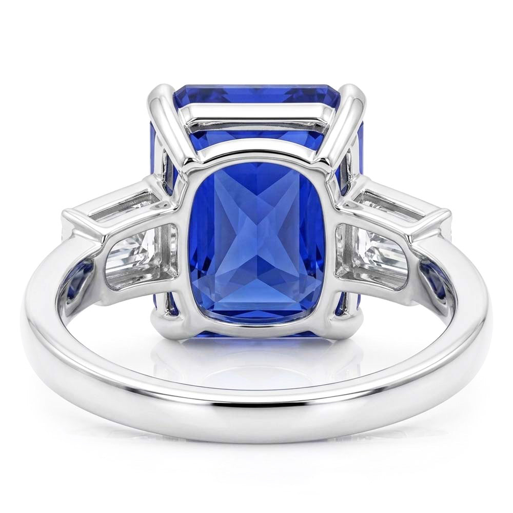 Natural Sapphire Ring 4ct - White Gold 14K