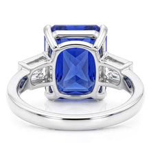 Natural Sapphire Ring 4ct - White Gold 14K