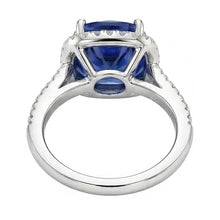 Natural Sapphire Ring 4ct - White Gold 14K