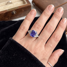 Natural Sapphire Ring 4ct - White Gold 14K