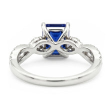 Natural Sapphire Ring 4ct - White Gold 14K