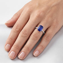 Natural Sapphire Ring 4ct - White Gold 14K