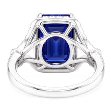 Natural Sapphire Ring 4ct - White Gold 14K