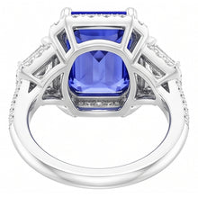 Natural Sapphire Ring 4ct - White Gold 14K