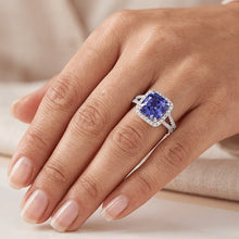Natural Sapphire Ring 4ct - White Gold 14K