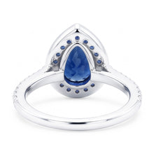 Natural Sapphire Ring 4ct - White Gold 14K