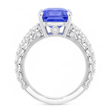 Natural Sapphire Ring 4ct - White Gold 14K