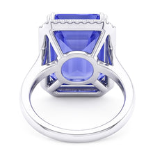 Natural Sapphire Ring 4ct - White Gold 14K