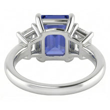 Natural Sapphire Ring 4ct - White Gold 14K