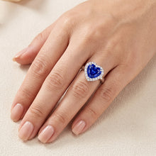 Natural Sapphire Ring 4ct - White Gold 14K
