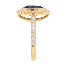 Natural Sapphire Ring 4ct - Yellow Gold 14K