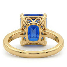 Natural Sapphire Ring 4ct - Yellow Gold 14K