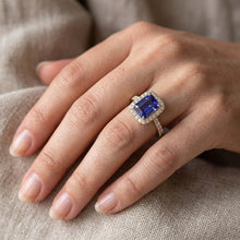 Natural Sapphire Ring 4ct - Yellow Gold 14K