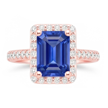 Natural Sapphire Ring 5.25ct - Rose Gold 14K