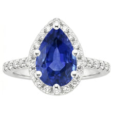 Natural Sapphire Ring 5.25ct - White Gold 14K