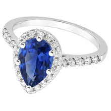Natural Sapphire Ring 5.25ct - White Gold 14K