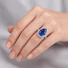 Natural Sapphire Ring 5.25ct - White Gold 14K
