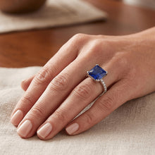 Natural Sapphire Ring 5.25ct - White Gold 14K