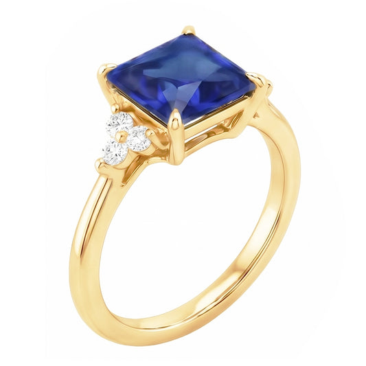 Natural Sapphire Ring 5.25ct - Yellow Gold 14K