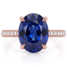 Natural Sapphire Ring 5.50ct - Rose Gold 14K