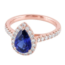Natural Sapphire Ring 5.50ct - Rose Gold 14K