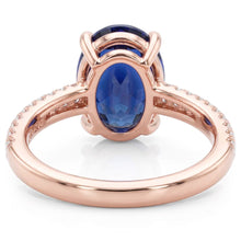Natural Sapphire Ring 5.50ct - Rose Gold 14K