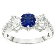 Natural Sapphire Ring 5.50ct - White Gold 14K