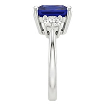 Natural Sapphire Ring 5.50ct - White Gold 14K