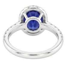 Natural Sapphire Ring 5.50ct - White Gold 14K
