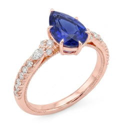 Natural Sapphire Ring 5ct - Rose Gold 14K