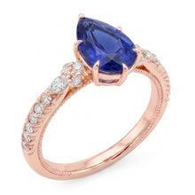 Natural Sapphire Ring 5ct - Rose Gold 14K